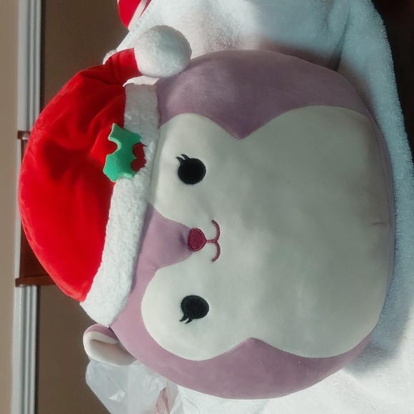 Squishmallows Holiday 14 Inch Allina The Squirrel with Santa Hat - - Picture 1 of 3